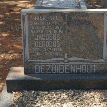 BEZUIDENHOUT Jacobus Gerodus 1920-1987