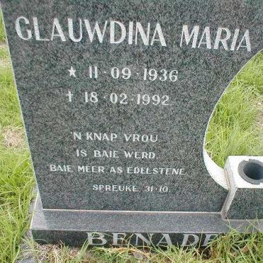BENADE Glauwdina Maria 1936-1992