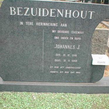 BEZUIDENHOUT Johannes J. 1916-1968