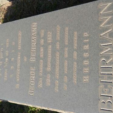 BEHRMANN George -1962