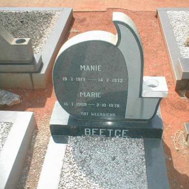 BEETGE Manie 1913-1972 &amp; Marie 1909-1978