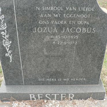 BESTER Jozua Jacobus 1895-1972