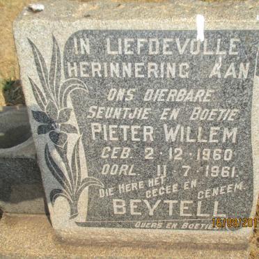 BEYTELL Pieter Willem 1960-1961