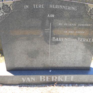 BERKEL Barend, van 1910-1961