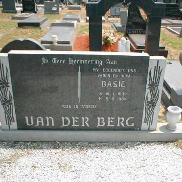 BERG Basie, van der 1933-1984