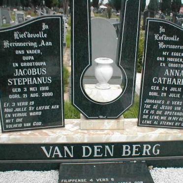 BERG Jacobus Stephanus, van den 1916-2000 &amp; Anna Catharina 1918-1994