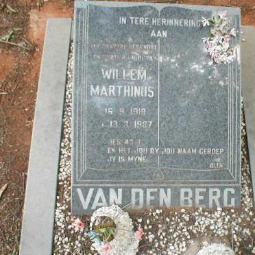 BERG Willem Marthinus, van den 1919-1987