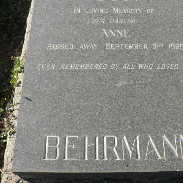 BEHRMANN Anne -1969