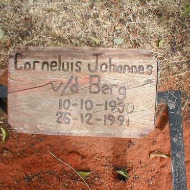 BERG Corneluis Johannes, v.d. 1930-1991