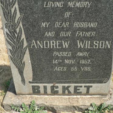 BICKET Andrew Wilson -1952