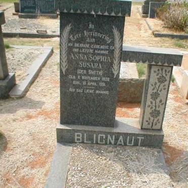 BLIGNAUT Anna Sophia Susara nee SMITH 1928-1951