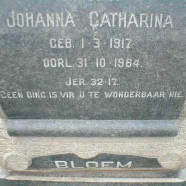 BLOEM Johanna Catharina 1917-1964