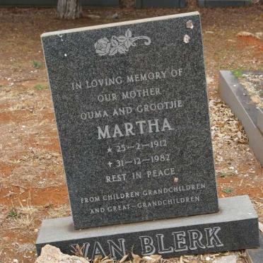 BLERK Martha, van 1912-1982