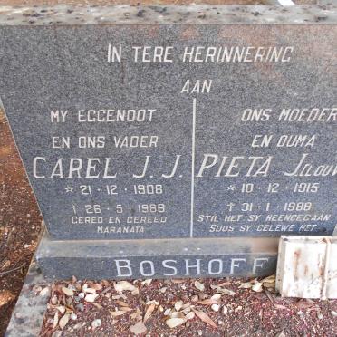 BOSHOFF Carel J.J. 1906-1986 &amp; Pieta J. LOUW 1915-1988