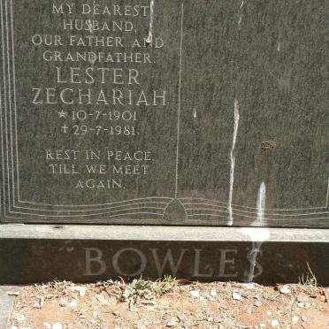 BOWLES Lester Zechariah 1901-1981