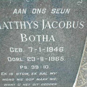 BOTHA Matthys Jacobus 1946-1965