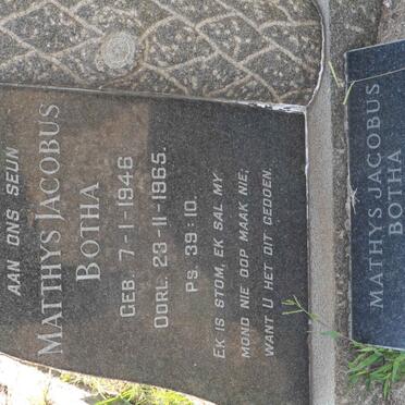 BOTHA Mathys Jacobus 1910-1982 :: BOTHA Matthys Jacobus 1946-1965