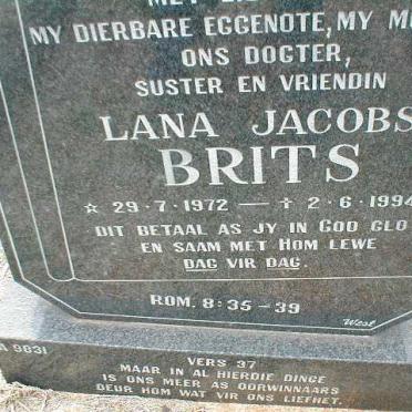 BRITS Lana Jacobs 1972-1994