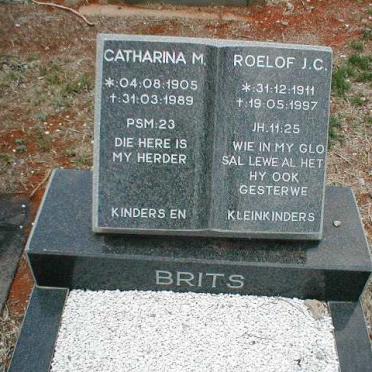 BRITS Roelof J.C. 1911-1997 &amp; Catharina M. 1905-1989