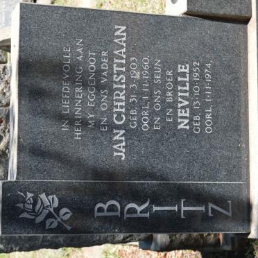 BRITZ Jan Christiaan 1903-1960 :: BRITZ Neville 1952-1974
