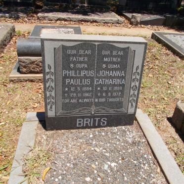 BRITS Phillipus Paulus 1884-1962 &amp; Johanna Catharina 1888-1972