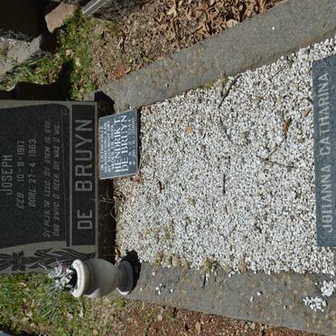 BRUYN Joseph, de 1917-1963 &amp; Johanna Catharina BRITTEN 1919-1992 :: DE BRUYN Hendrik T. 1943-2000