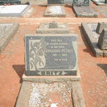 BRITZ Gerhardus Petrus 1913-1963