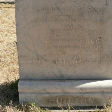 BRITTON Patrick -1948 &amp; Elizabeth -1968