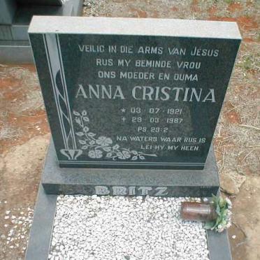 BRITZ Anna Cristina 1921-1987