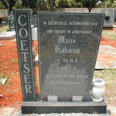COETSER Maria Katharina 1911-1988