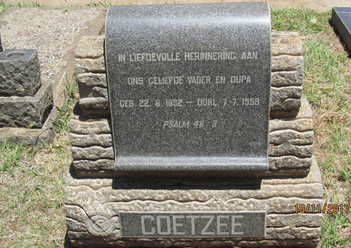 COETZEE 1892-1958