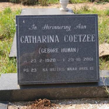 COETZEE Catharina nee HUMAN 1920-2001