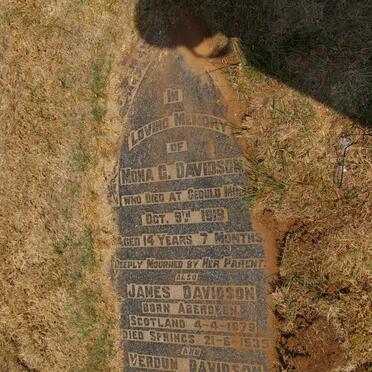 DAVIDSON James 1879-1935 :: DAVIDSON Verdun 1916-1949 :: DAVIDSON Mona G. -1919