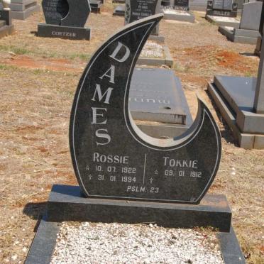 DAMES Rossie 1922-1949 &amp; Tokkie 1912-