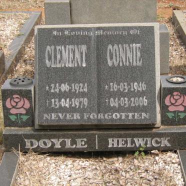 DOYLE Clement 1924-1979 :: HELWICK Connie 1946-2006