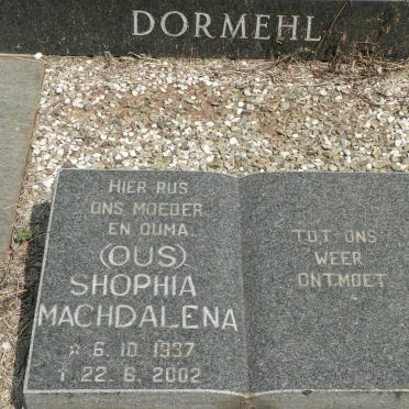 DORMEHL Robert W. 1944-1982 &amp; Shophia Machdalena 1937-2002