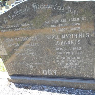 DRY Sarel Marthinus Johannes 1882-1961 &amp; Anna Catharina Sophia ELOFF 1897-1975