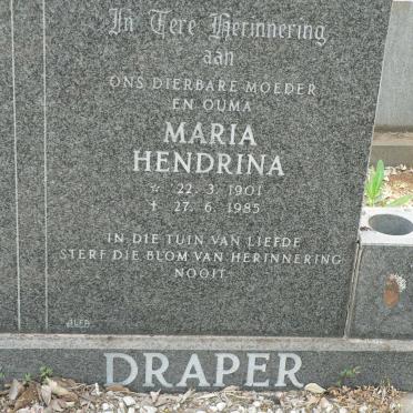DRAPER Maria Hendrina 1901-1985