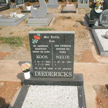DIEDERICKS Koos 1933-1997 &amp; Nelie 1937-