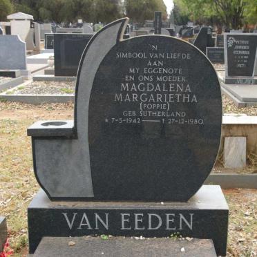 EEDEN Magdalena Margarietha, van nee SUTHERLAND 1942-1980
