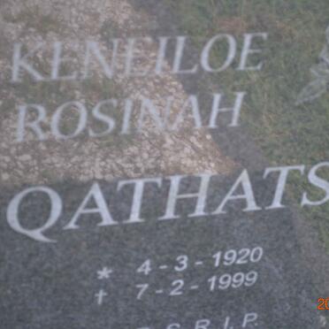 QATHATSI Keneiloe Rosinah 1920-1999