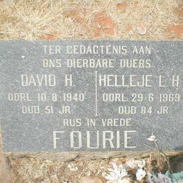 FOURIE David H. -1940 &amp; Helleje L.H.C. -1969