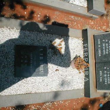 FERREIRA A.J.B. 19??- 19?? :: FERREIRA Shirley Avery 1941-1977 :: MÜLLER Annette M.S. nee FERREIRA 1959-1993 ::  FERREIRA A.J.B