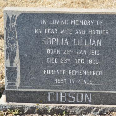 GIBSON Sophia Lillian 1910-1970