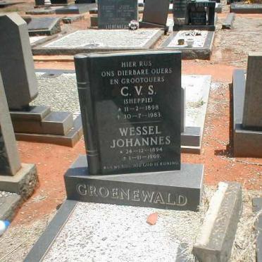 GROENEWALD Wessel Johannes 1894-1969 &amp; C.V.S. 1898-1983