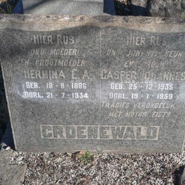 GROENEWALD E.A. 1886-1934 :: BRONKHORST Casper Johannes 1935-1959