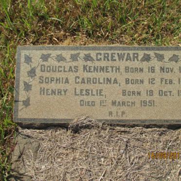 GREWAR Douglas Kenneth 1921-1951 &amp; Sophia Carolina 1922-1951 :: GREWAR Henry Leslie 1942-1951