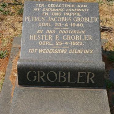 GROBLER Petrus Jacobus -1940 :: GROBLER Hester P. -1922