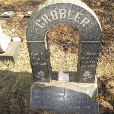 GROBLER Aletta Maria Almatjie 1950-1951