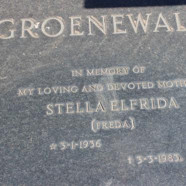 GROENEWALD Stella Elfrida 1936-1983
